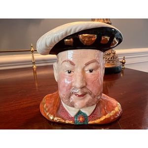 Staffordshire Character Jugs King Henry VIII 8th Toby Jug Vintage